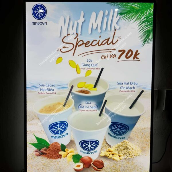 hộp đèn trà sữa