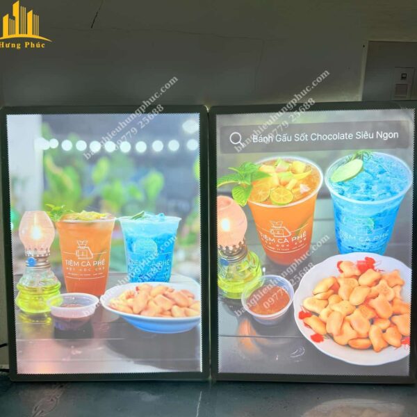 hộp đèn trà sữa