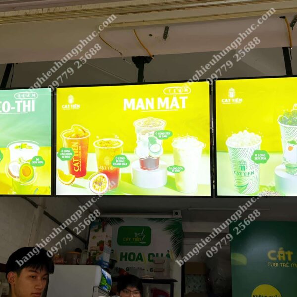 hộp đèn trà sữa