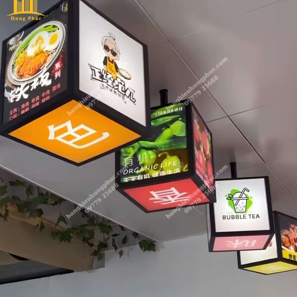 hộp đèn trà sữa