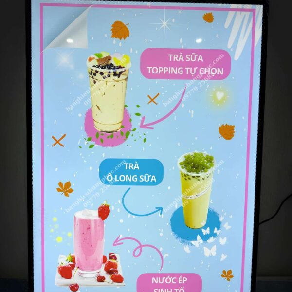 hộp đèn trà sữa