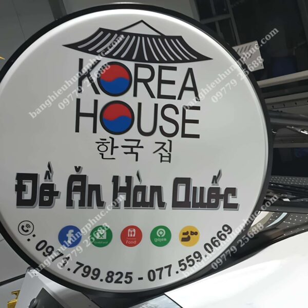 hộp đèn tròn hút nổi