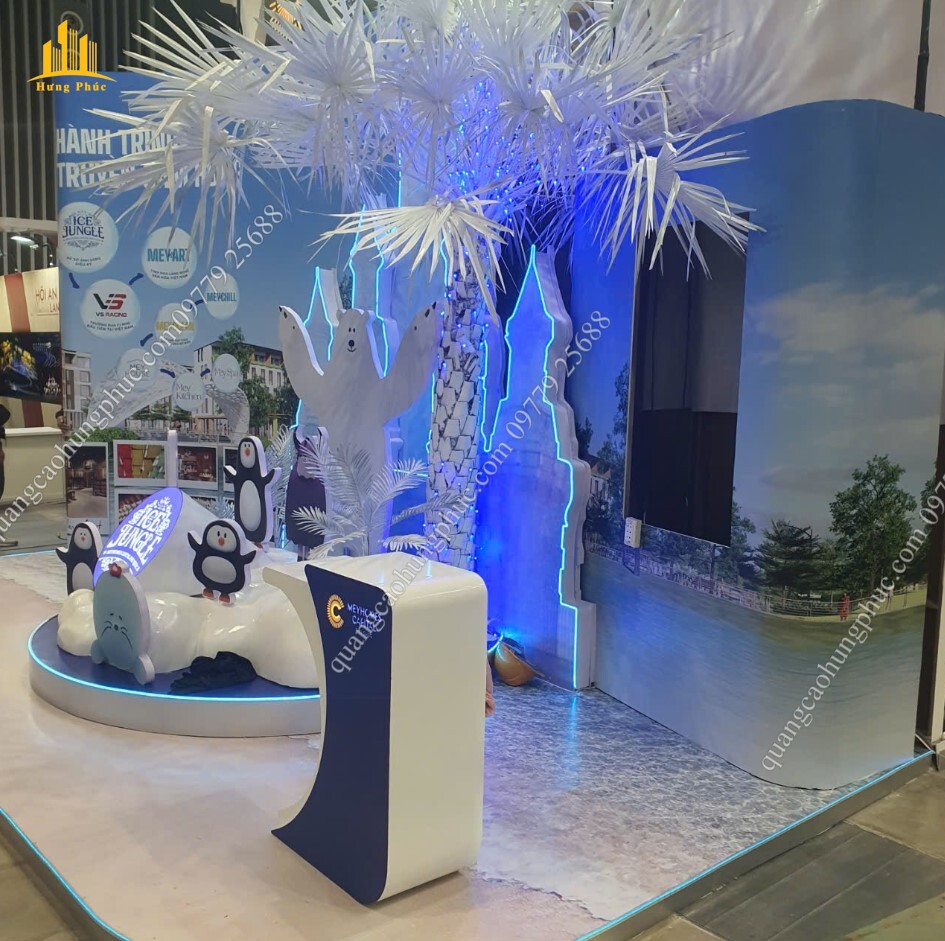 Thi công booth quảng cáo bất động sản Meyhomes